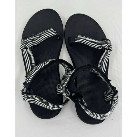 Teva Black White‎ Strappy Sport Sandals F3019A USA 9 main image 6